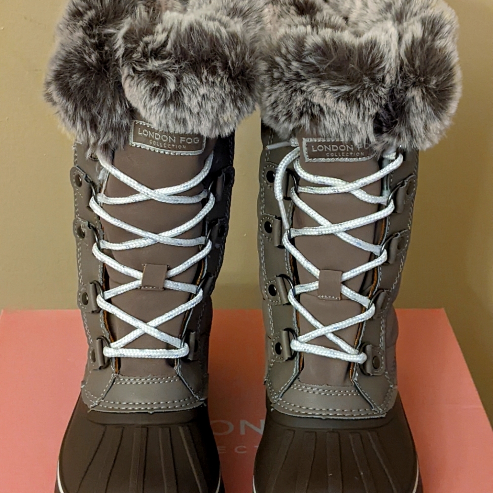 London fog Fulham Taupe Girls snow boots